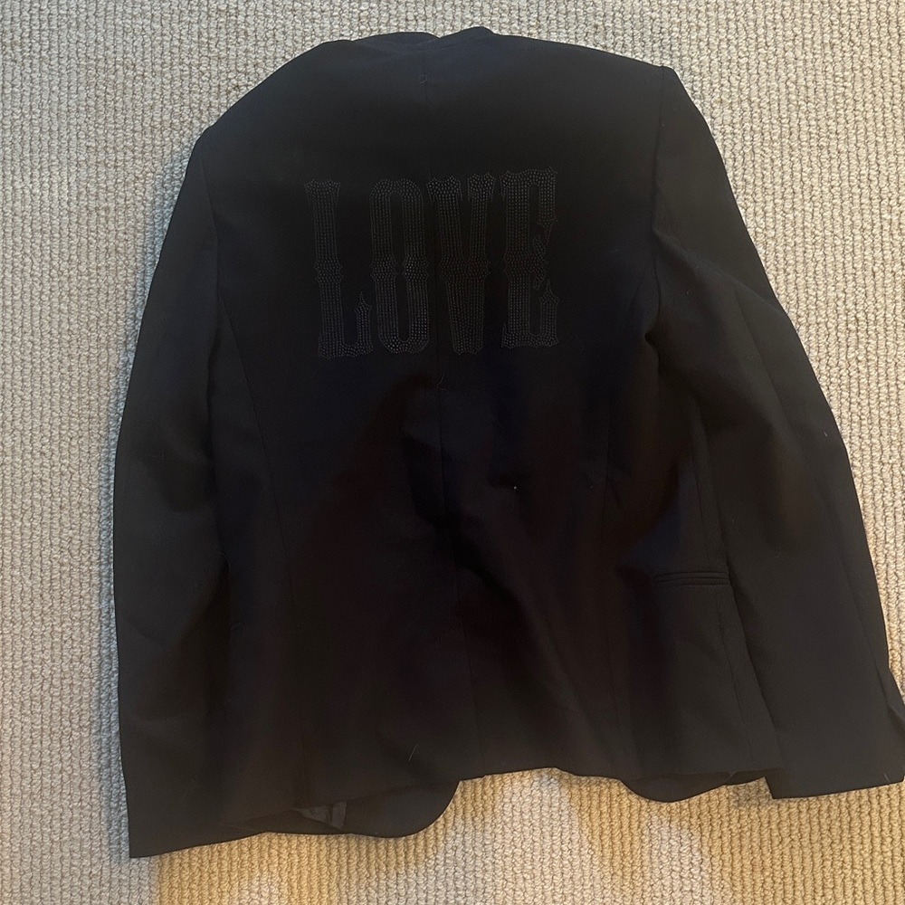 Zadig & Voltaire Black Jacket with LOVE Embellishment